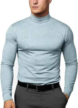 Zengjo Mock Turtleneck Thermal Undershirt Mens Long Sleeve Baselayer Shirts